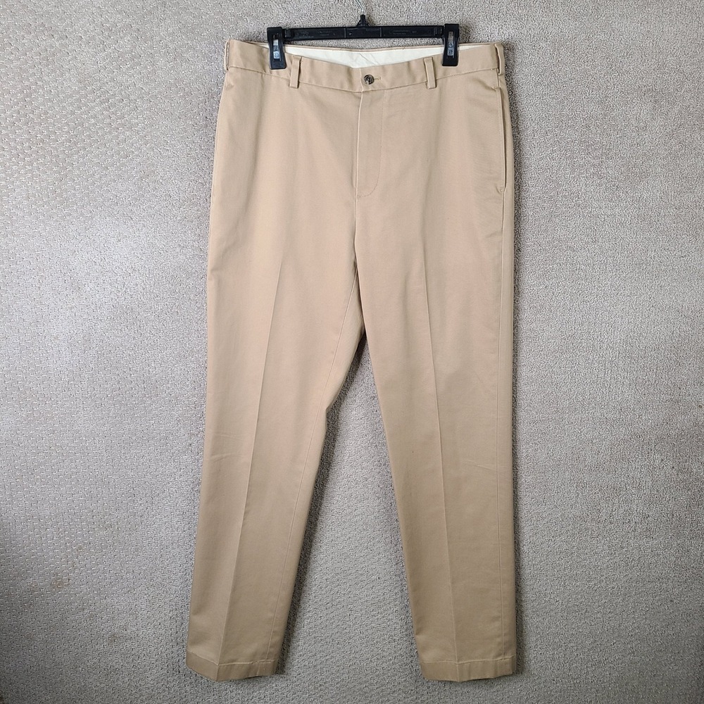 Brooks Brothers Pants Mens 35x34 Khaki Tan Advantage Chino Clark Cotton